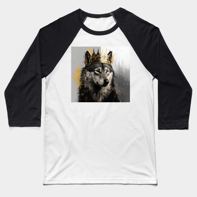The Wolf King Baseball T-Shirt by HIghlandkings